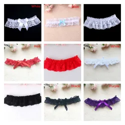 Rhinestone Embroidery Flower Beading White Sexy Garters Thigh Ring Bridal Leg Garter Wedding Garter For Women/Female/Bride 1PC