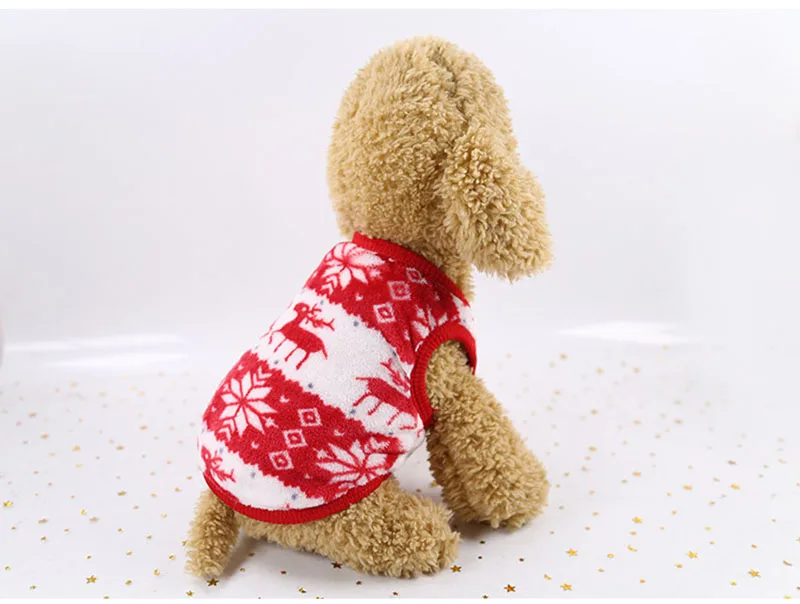 Удобная бархатная одежда для домашних животных Рождественский олень; Снежинка, щенок, собака, толстовки жилетик для маленькой собаки, повседневный фестиваль, костюм котенка