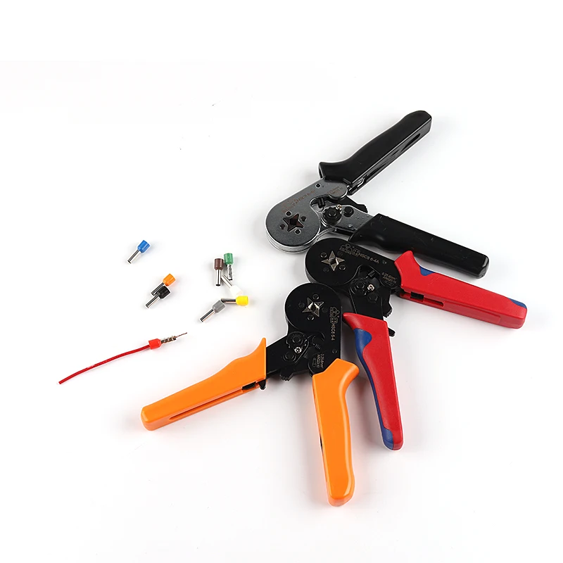 

HSC8 6-4 Square Tubular Terminal Crimping 0.25-6.0mm2 23-10AWG Mini Electrical Pliers Hand Tools High Precision Pliers Set