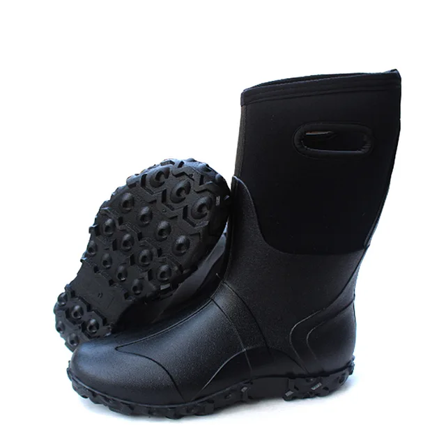 Men's Rainshoes Soft Rain Boots Rubber Boots Fishing Footwear Outdoor Waterproof Boots Snow Boots Size 39-46 B