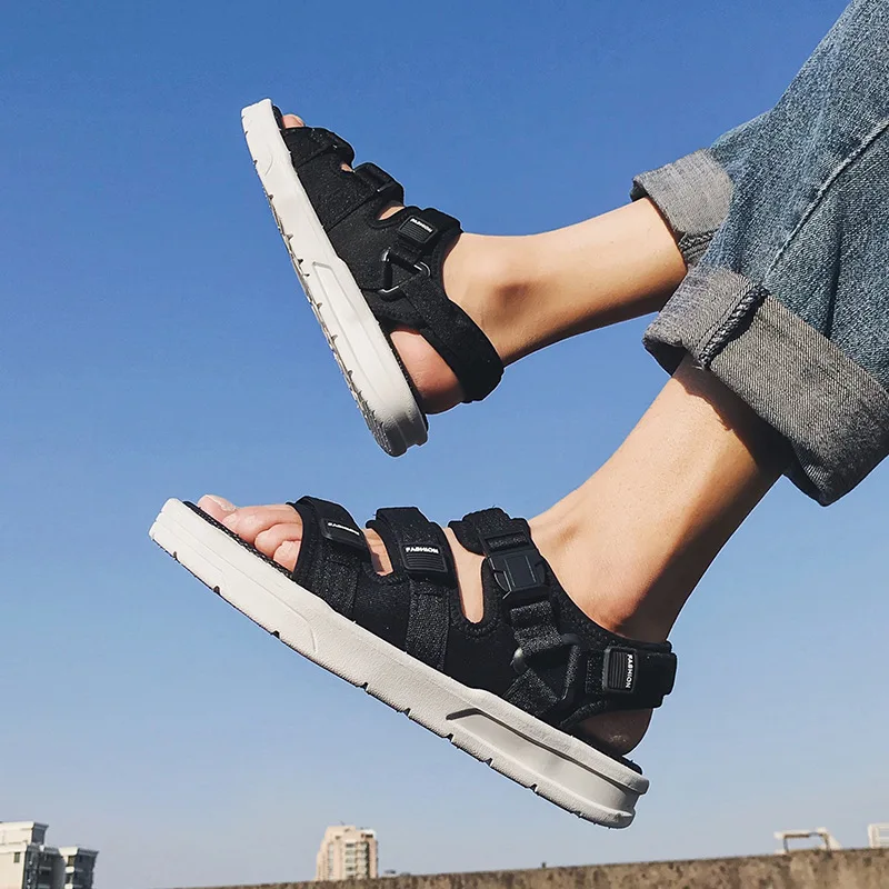 

MEN'S Sandals 2019 Summer New Style Casual Trend Versatile Outer Wear Sandals Anti-slip Slipper Men's Fashion Sandals