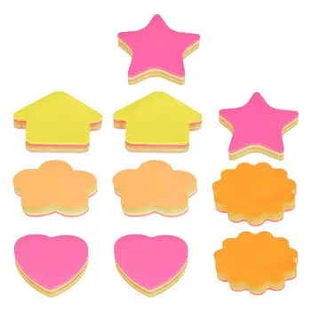 

10Pcs Lovely Arrow Club Star Love Sun Shapes Memo Pad Color Sticky Notes Memo Notebook Stationery School Supplies