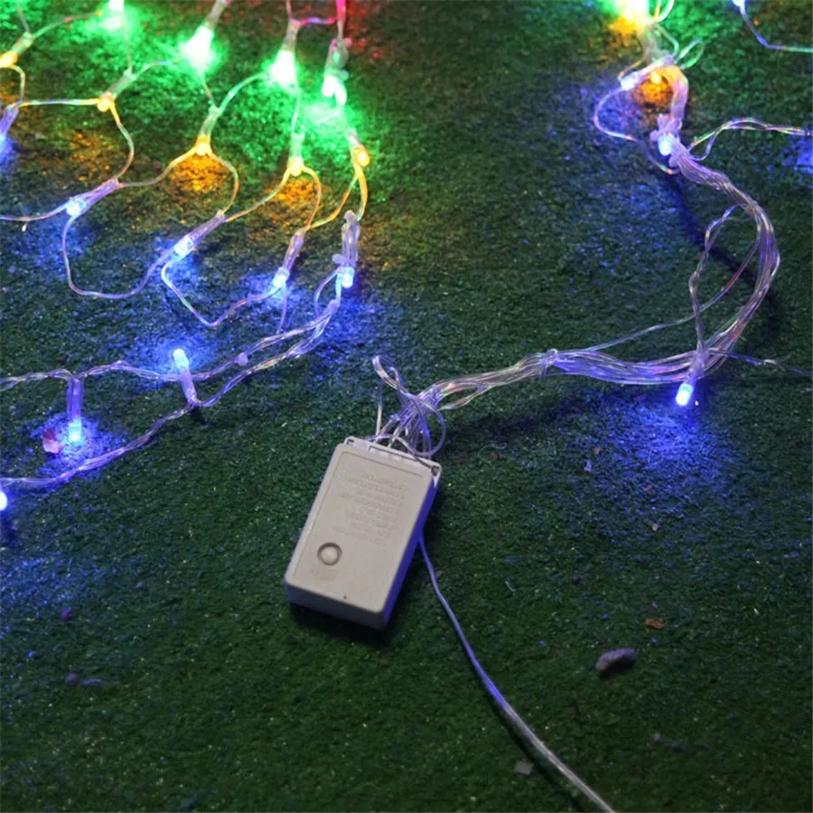 EU/US Plug 3M 3 Peacock Mesh Net Led String Lights Outdoor Fairy Garland for Wedding Christmas Wedding New Year Party Decoration solar powered string lights