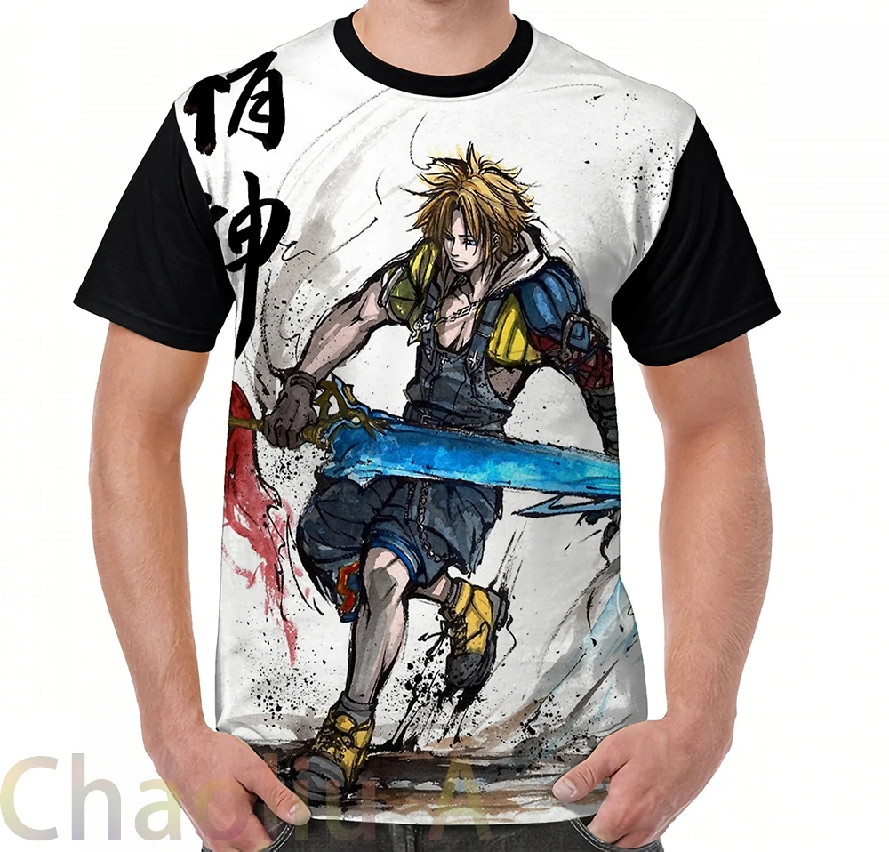 Tidus из Final Fantasy X футболка для мужчин забавная Футболка с принтом женские футболки