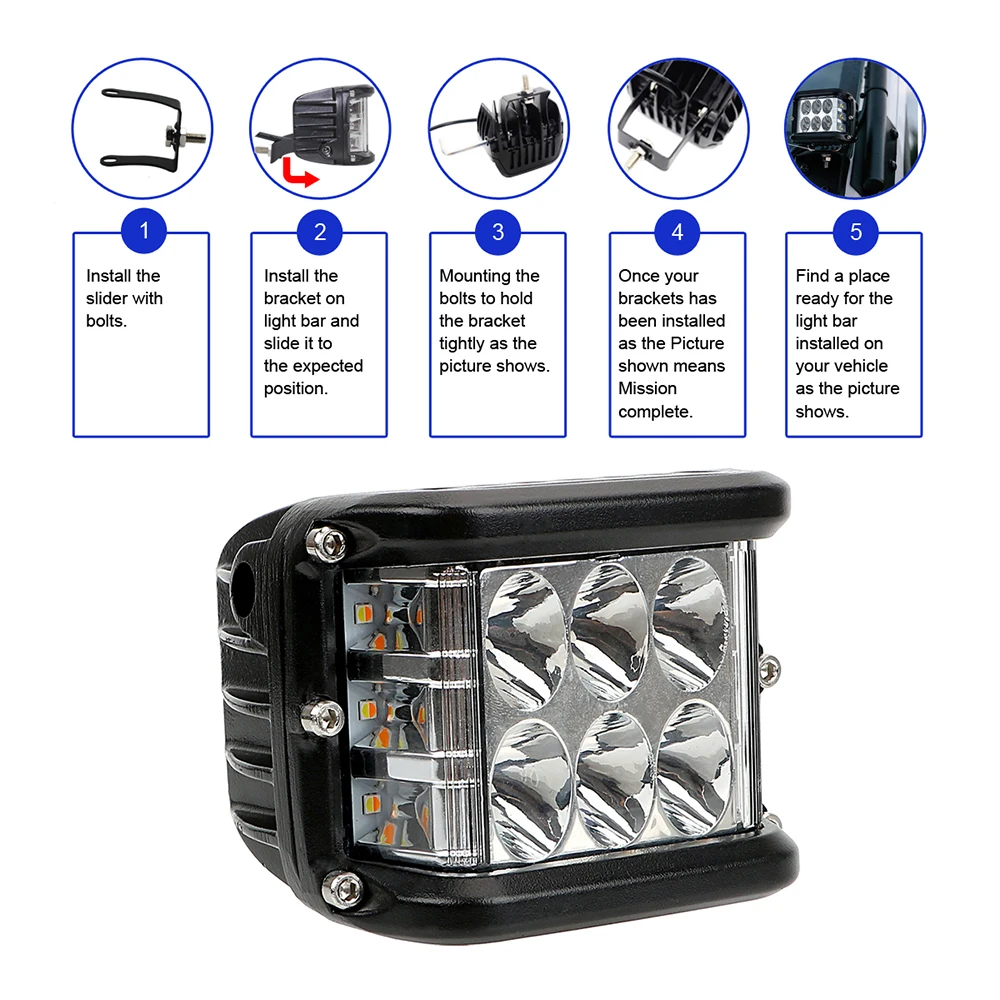 FORAUTO Worklight 45 Вт внедорожный рабочий свет противотуманная фара светодиодный рабочий свет Прожектор для ATV SUV Мотоцикл Грузовик катер