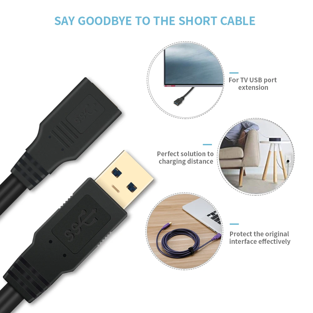 USB 3,0 кабель-удлинитель USB3.0 высокоскоростной кабель-удлинитель типа A с разъемом «папа» и «мама» для Playstation USB флеш-накопитель клавиатура принтер