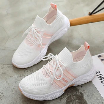 

Women Sneakers White Fashion Tenis Women Casual Shoes 2020 Spring Flats Summer shoes Women Shoes Breathable Low Top