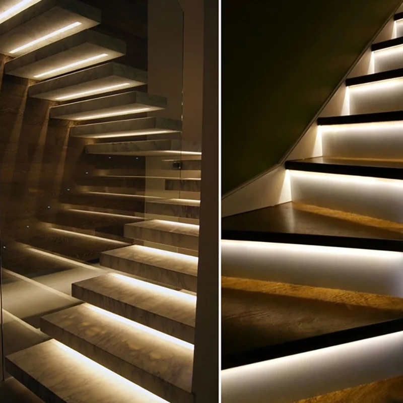 Led Light Black Aluminum Profile U/W/V Milky PC Cover kitchen Cabinet Closet Lamp LED Strip Shelf Channel Holder Diffuser