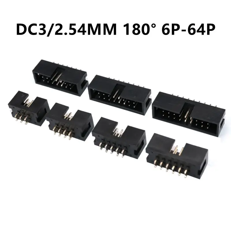 10 шт. IDC/JTAG 2 54 DC3 мужской контактный разъем заголовки 2*3/4/5/6/7/8/26/40P прямые положенный