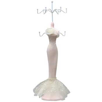 

Chic Mannequin Earrings Necklace Hanging Holder Display Stand For Women Lady