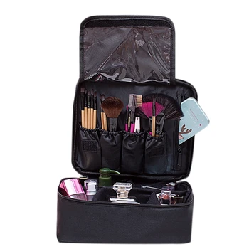 

Professional Large Makeup Bag Cosmetic Case Storage Handle Organizer Travel Kit