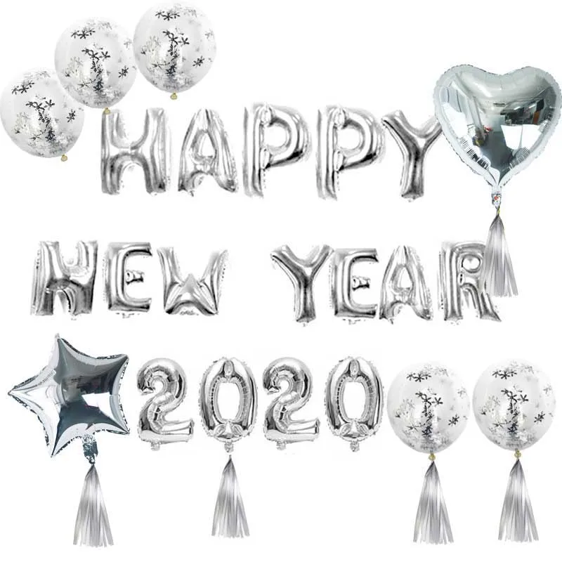 Cyuan,, новогодние, вечерние, с декором, счастливый год, фото стенд, реквизит, бумага, фоторамка, реквизит, год,, номер, воздушные шары, Декор - Цвет: balloons sets-A