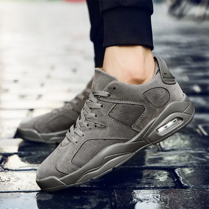 

Autumn Men Low Top Air Cushion Grained Athletic Shoes Korean-style Fashion Casual Shoes Shock Absorption Running Shoes