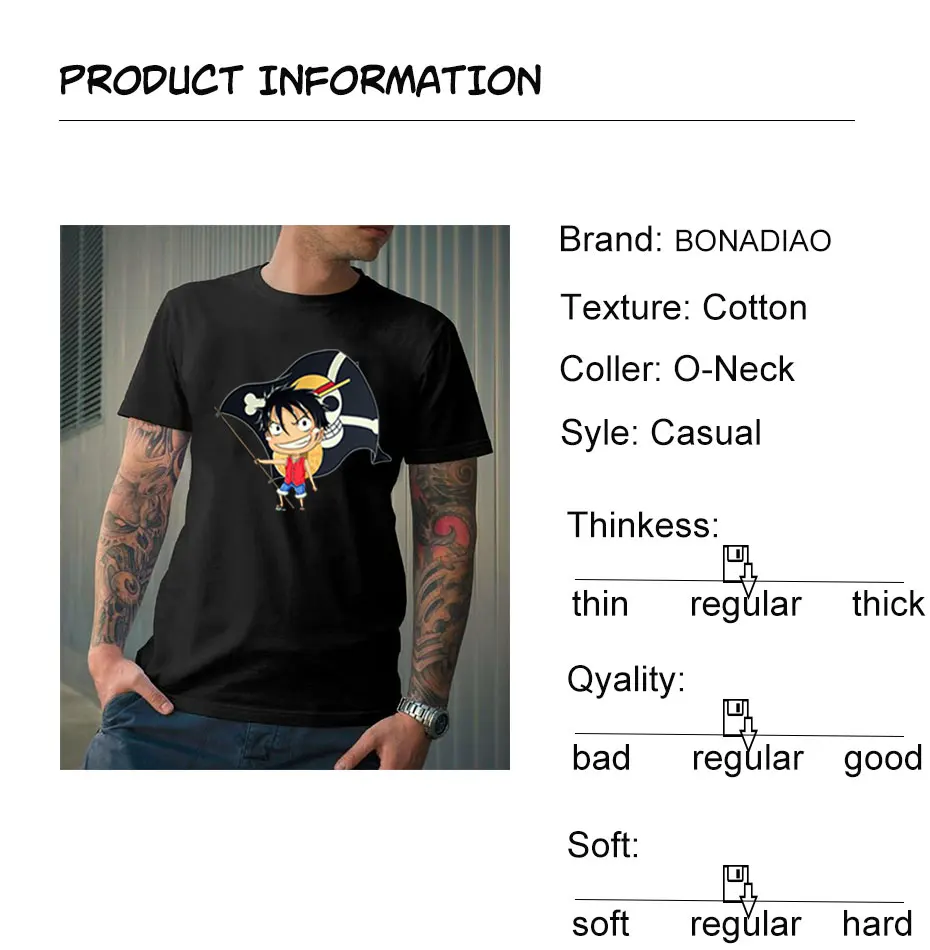 Crewneck Manga аниме одна деталь футболка Мужской мягкий тонкий Homme футболка горячая Распродажа