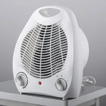 

220V Electric Fan Heater Handy Adjustable Protable Home Student Dormitory Bed Winter Warmer Desktop Office Air Cooling Fan