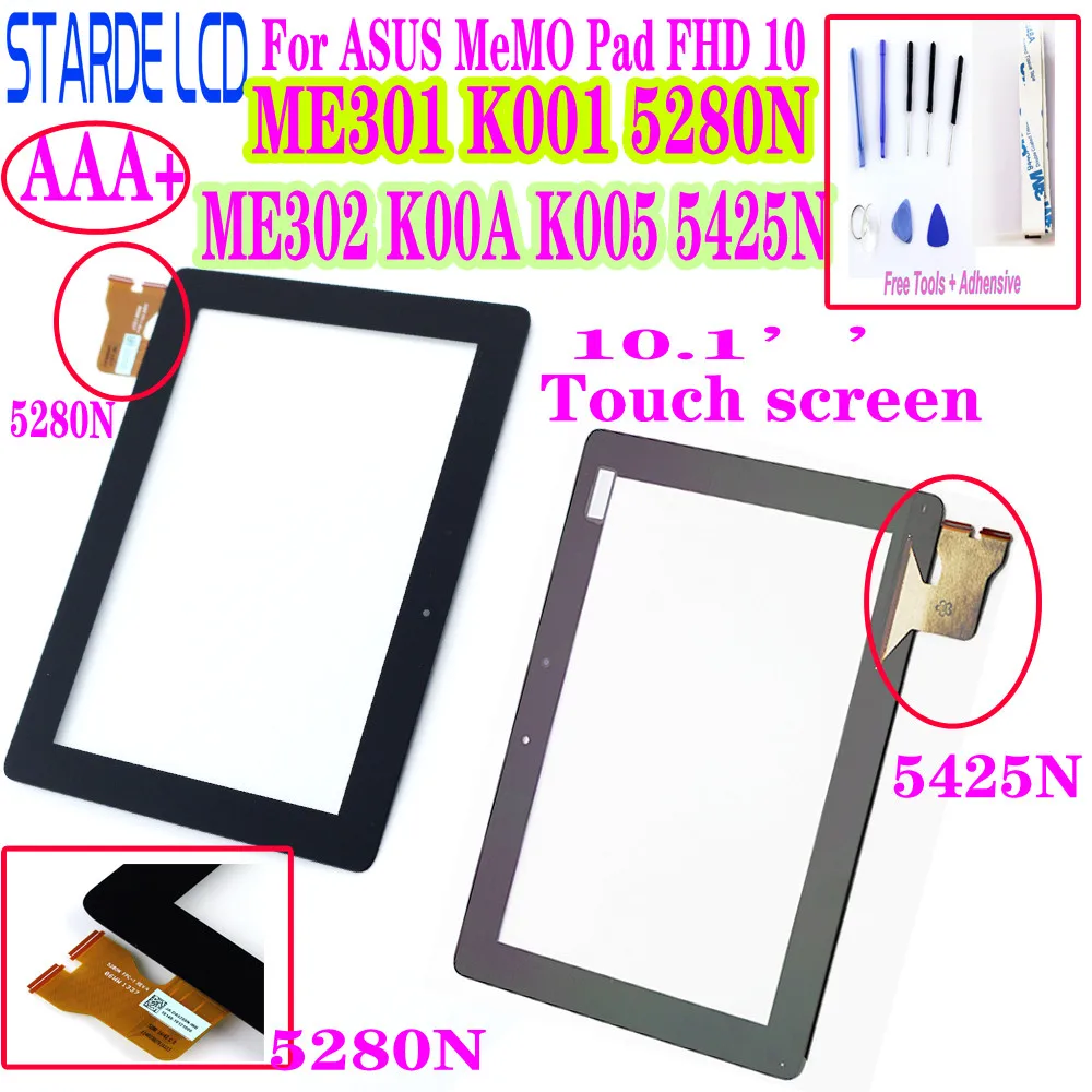 Beste AAA + Touch Screen Digitizer Voor ASUS MeMO Pad FHD 10 ME301 K001 5280N ME302 ME302C ME302KL K00A K005 5425N FPC 1