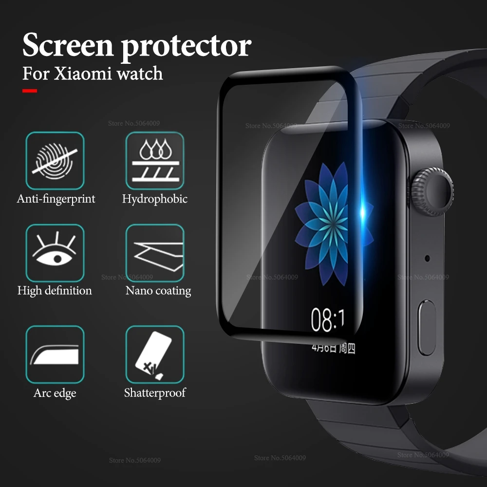 Полностью покрывающая Гидрогелевая пленка для умных часов Xiaomi Mi Watch 3D изогнутая