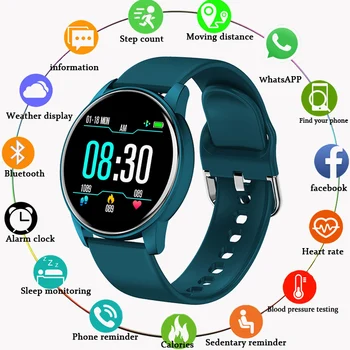 

LIGE Smart Watch Blood Pressure Sleep Monitor Fitness Watch Waterproof Bluetooth Weather Reminder Full Screen Touch Smart watch