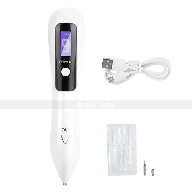 New 9 level LCD Face Skin Dark Spot Remover Mole Tattoo Removal Laser Plasma Pen Machine Facial Freckle Tag Wart Removal Care