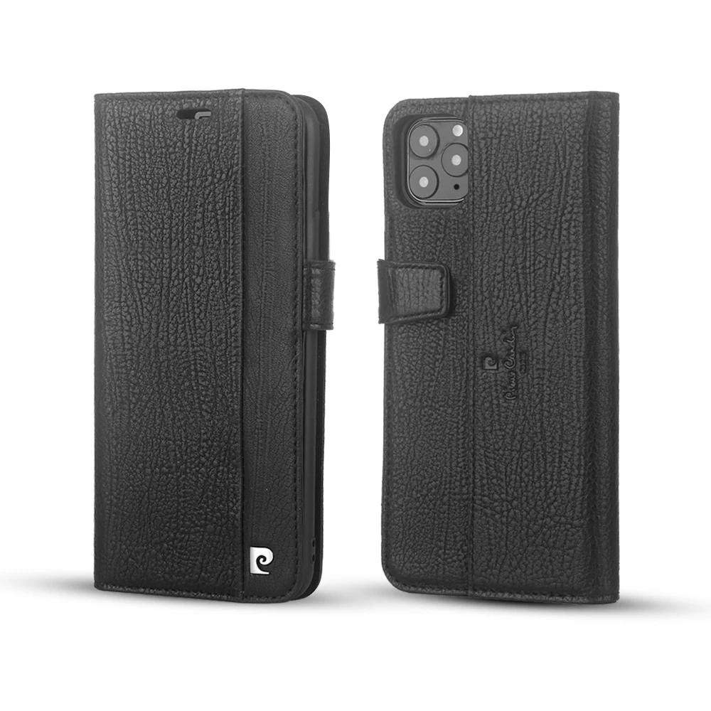 

For iPhone 11 Pro Max 11pro 11 Cell Phone Case Pierre Cardin Brand New Genuine Leather Design Stand Flip Card Style Cover Cases