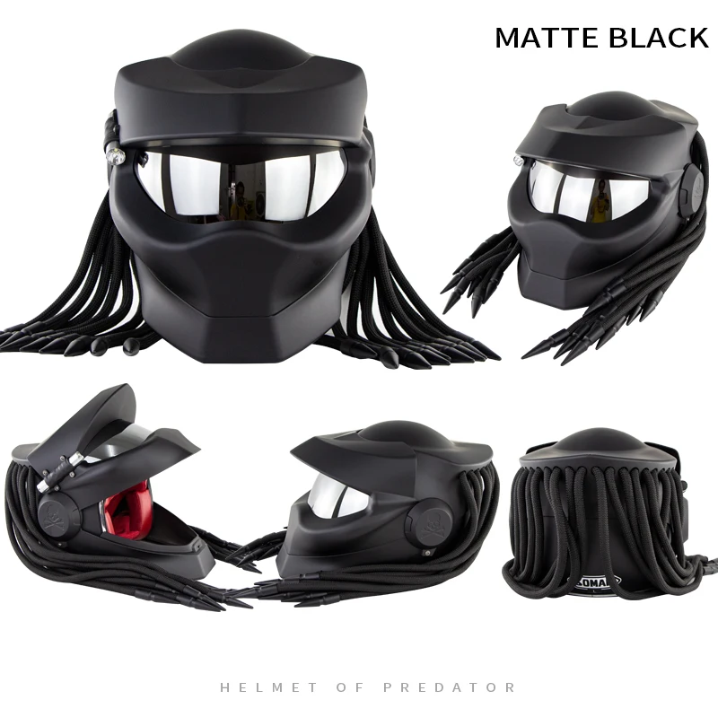 Casco Predator Retro Casque casco moto integrale nero personalizzato moto  Cool Flip Up Capacetes caschi Iron Man - AliExpress Automobiles \u0026  Motorcycles
