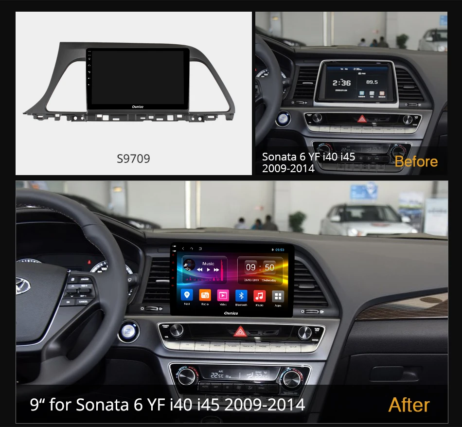 Автомагнитола Ownice с восьмиядерным процессором DVD плеером Android 10 0 для Hyundai Sonata 6 YF i40