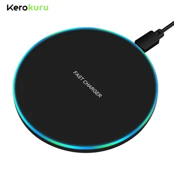 

10W/7.5W Fast Qi Wireless Charger for iPhone X 8 Plus XS 11 Pro Wireless Charging Pad for Samsung Galaxy S10 S9 Huawei Xiaomi