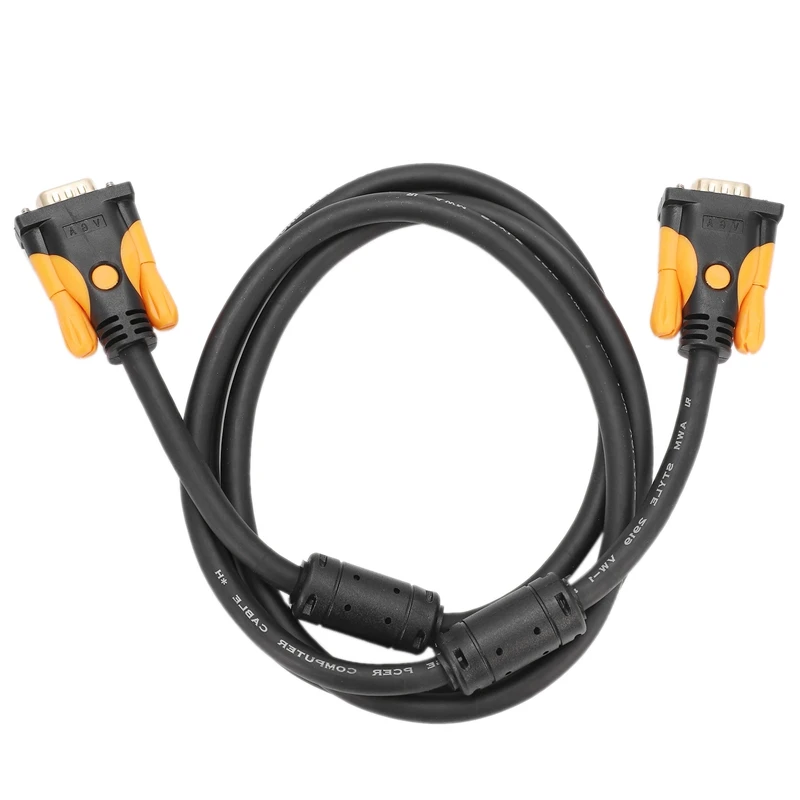 1.5M Computer Monitor VGA Extension Cable VGA M/M Wire HD 15 Pin Male to Male VGA Cord Copper Line for Laptop PC Projector