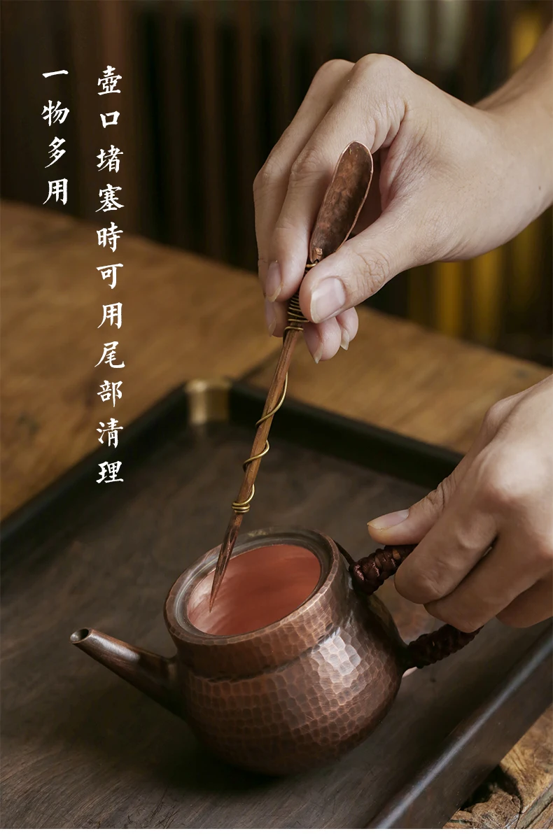 Latão artesanal chá faca cerimônia curiosos casa sândalo do vintage chinês  puer chá faca oolong chá verde caja de te teaware 50 - AliExpress