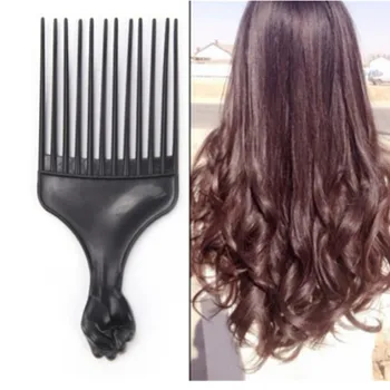 

Insert Wide Comb Afro Hair Pick Comb Teeth Hair Fork Brush For Curly Hair Plastic High&Low Gear Comb Hair Tools