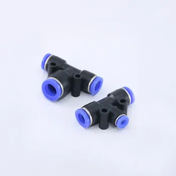 

PE series for 4/6/8/10/12/14/16 mm tube Pneumatic fittings T type 3-way