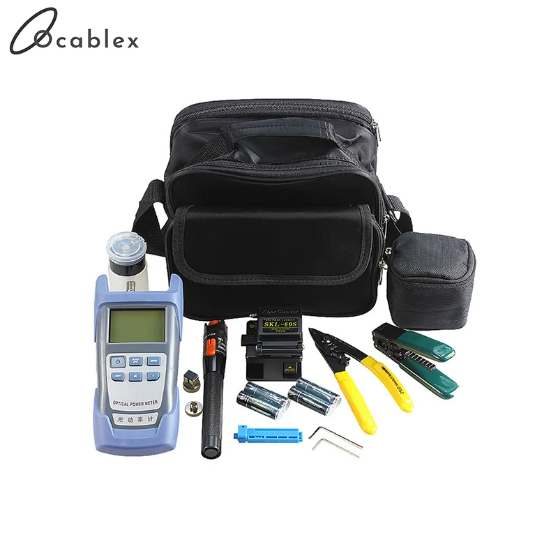 

Fiber Optic FTTx ToolKits 6 In 1 Optical Fiber Fiber Cleaver SKL-60S/ Strippers Optical Power Meter 1mW/ VFL 10mW