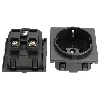 

250V German Standard Waterproof Socket 16A 2p+E Plug - In Power Outlet 50x50mm Desktop Outlet