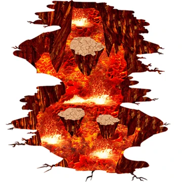 [SHIJUEHEZI] Magma 3D декоративная напольная наклейка s DIY плитка наклейка для гостиной Детская Спальня украшение дома Adesivo De Parede - Цвет: Magma Sticker
