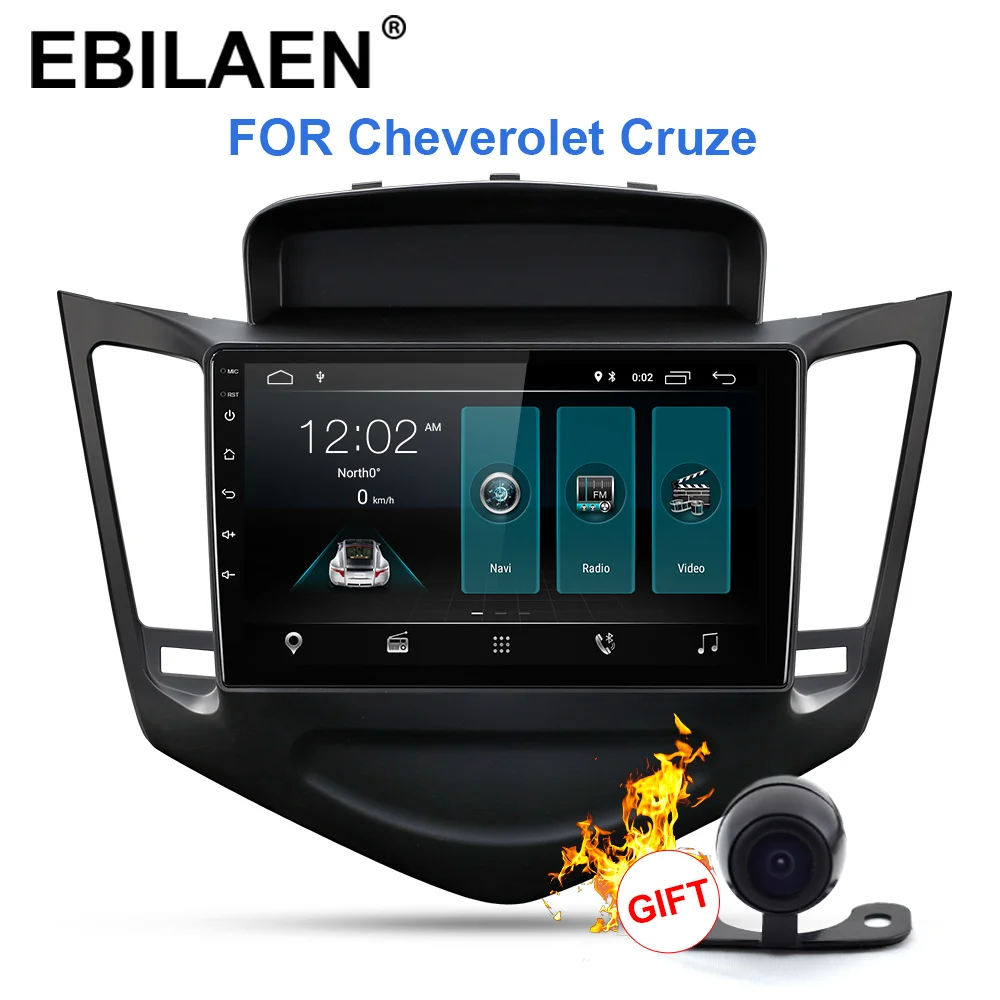 

EBILAEN Car DVD Multimedia Player For Cheverolet Cruze 2009-2015 2din Android 9.0 Radio Auto Navigation GPS Rear Camera