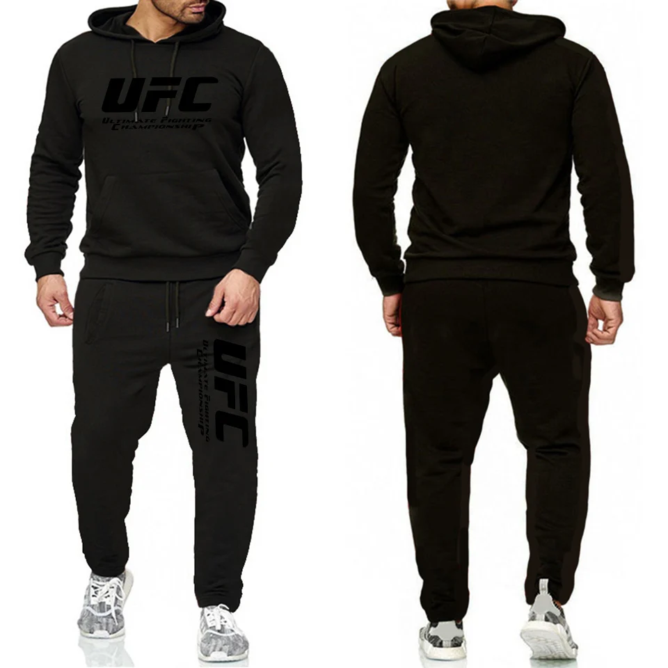 Nuevo conjunto de dos piezas chándal moda sudaderas con capucha ropa deportiva; сезон весна-осень para hombres con capucha otoño ropa de м - Цвет: The picture color