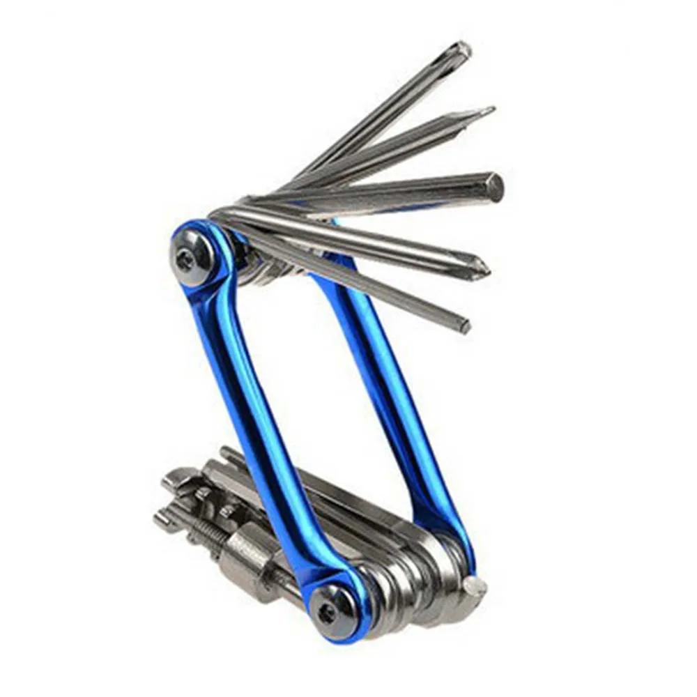 cheap HotMultitool Pocket 11 In 1 Folding Bicycle Tire Repair Kits Bicycle Wrench Screwdriver Chain Cutter Cycling EDC Bike Tools Set