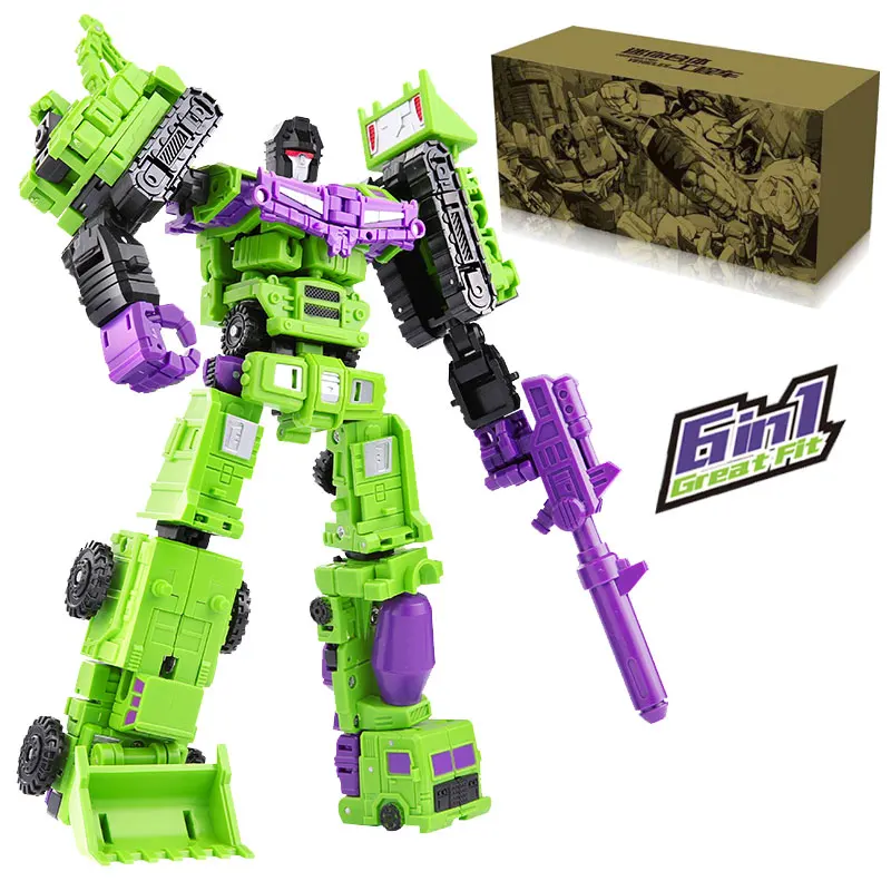 

Transformation 6 in 1 Model MINI Devastator 21CM Action Figure Robot Plastic Toys BEST Gift Child Kid
