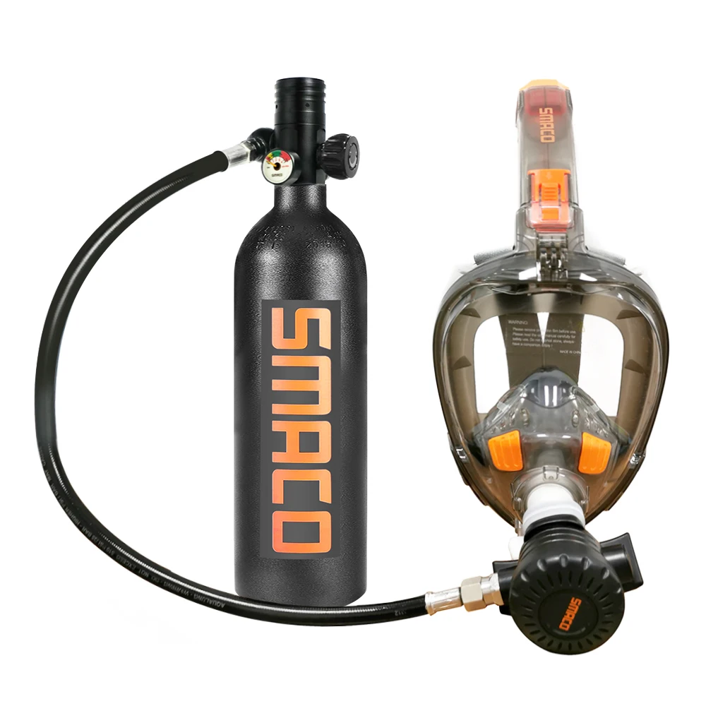 

SMACO S400PLUS мини-резервуар для подводного плавания и маска для дайвинга, полное омоложение лица, свободное дыхание под водой в течение 16 минут
