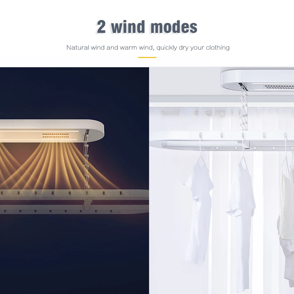Новейший Xiaomi AQara смарт-сушилка приложение пульт дистанционного управления автоматический подъем воздуха в помещении 2 режима ветра с 26 отверстиями для умного дома