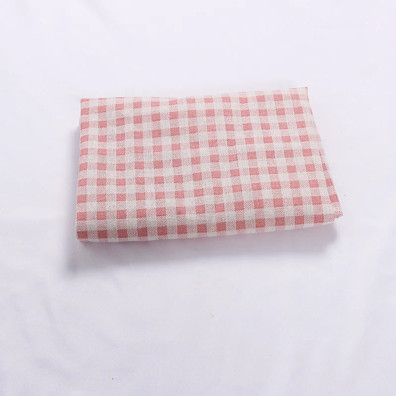 Однослойный сетчатый коврик для стола, салфетки для изысканной фотографии, фон, ткань в скандинавском стиле, скатерть, салфетки для фотосессии - Цвет: Pink small plaid