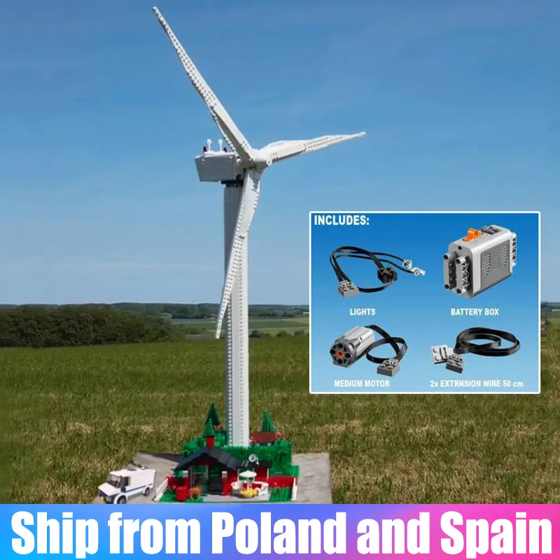 

37004 925pcs creative windmill turbine with motor function building blocks compatible with Legoingly 10268 Kids Christmas Toys