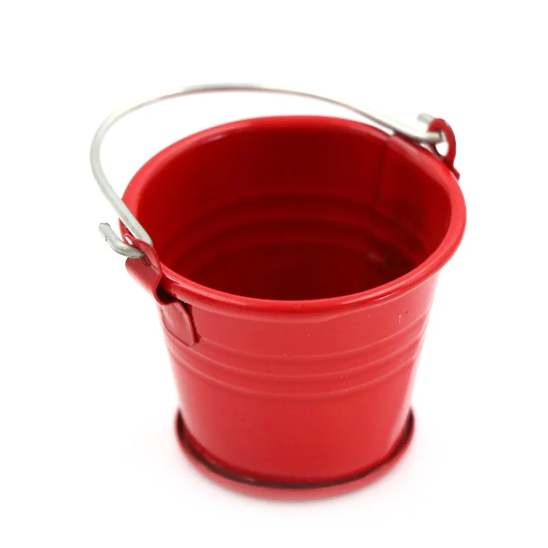 1/12 Metal Watering Can Buckets Garden Miniature Decoration For Children Kids Dolls Acces Dollhouse Miniature Furniture Toys - Цвет: as pictures