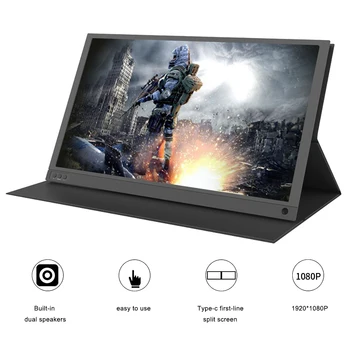 

Willkey HD LCD Monitor Portable 15.6 Inch Thin USB Type C HDMI LCD Gaming Monitors for MacBook Air Laptop Phone Xbox Switch PS4