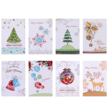 

8Pcs Christmas Greeting Cards High Quality Adorable Stylish Greeting Cards Merry Christmas Cards Blessing Cards