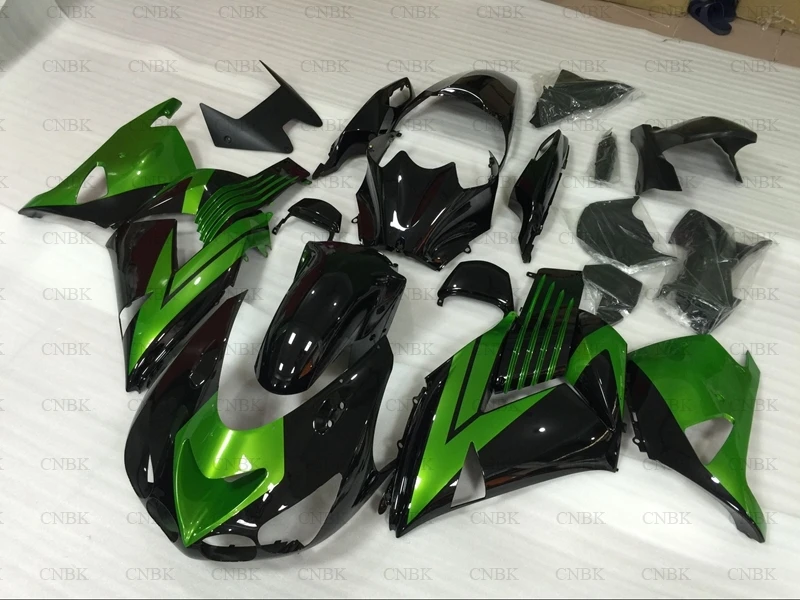 Пластиковые обтекатели для Zx14 наборы обтекателей Kawasaki Zx14r 06 07 2006 2011 зеленый