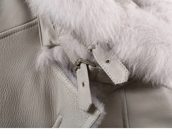 Зимняя повседневная куртка женская короткая верхняя одежда натуральный Лисий меховой воротник мех ягненка парка Теплая зимняя шуба из натурального меха