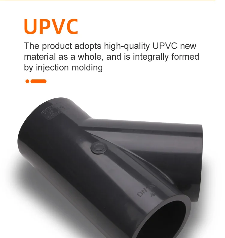 de Água, Encaixe de Tubulação, Skew PVC Wye, 45 Graus Y Tee