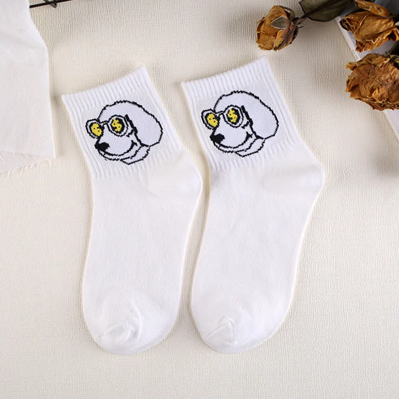 Gudetama носки теплые для женщин Аниме Хлопок Забавный Crew Sock милые Kawaii искусство Счастливый мультфильм Удобная уличная мода Патрик звезда - Цвет: 8
