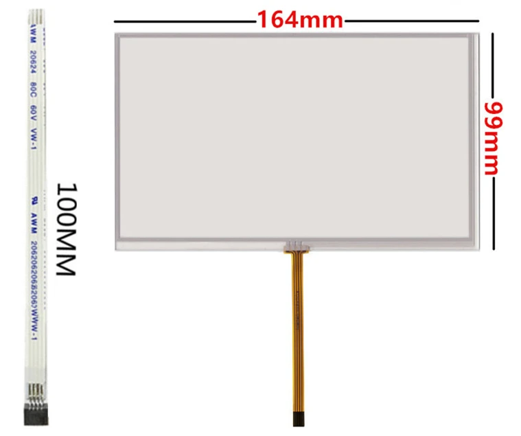 Universal Digitalizador Touch Screen Painel de Vidro para Carro Alta Compatibilidade At070tn90 Hsd070idw1 165 mm x 100 mm 7